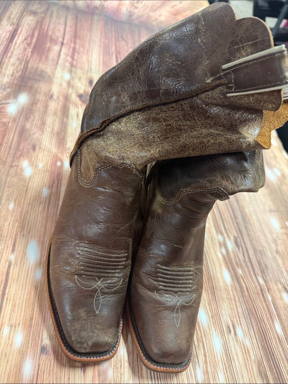 Justin Bend Rail Distressed Leather Women's Heeled Western Boots